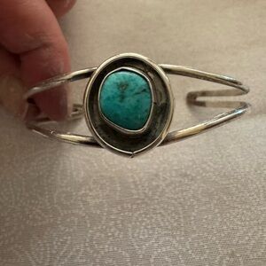 Silver Navajo Turquoise Vintage Bracelet